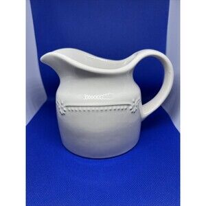 Pfaltzgraff Pearl Brocade Gravy Boat 4.5" White Embossed Stoneware 1994-1997